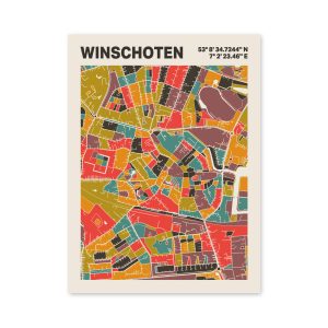 Plattegrond poster Licht Winschoten mozaiek stl 07 3 | Funky Fellow