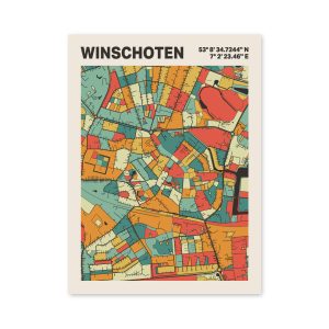 Plattegrond poster Licht Winschoten mozaiek stl 08 3 | Funky Fellow