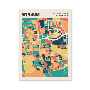 Plattegrond poster Licht Winsum mozaiek stl 01 3 | Funky Fellow