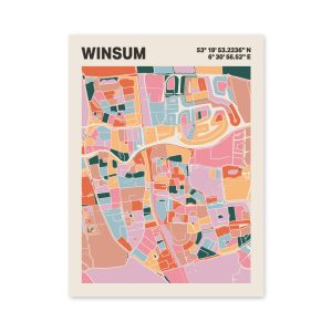 Plattegrond poster Licht Winsum mozaiek stl 04 3 | Funky Fellow