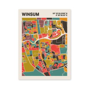 Plattegrond poster Licht Winsum mozaiek stl 07 3 | Funky Fellow