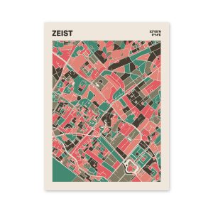 Plattegrond poster Licht Zeist mozaiek stl 02 mockup poster schaduw 06 | Funky Fellow