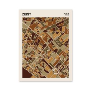 Plattegrond poster Licht Zeist mozaiek stl 03 mockup poster schaduw 06 | Funky Fellow