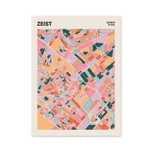 Plattegrond poster Licht Zeist mozaiek stl 04 mockup poster schaduw 06 | Funky Fellow