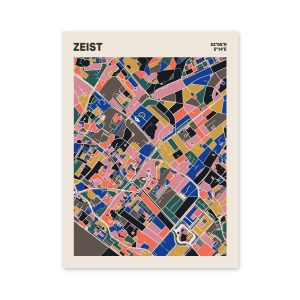 Plattegrond poster Licht Zeist mozaiek stl 05 mockup poster schaduw 06 | Funky Fellow