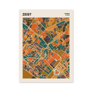 Plattegrond poster Licht Zeist mozaiek stl 06 mockup poster schaduw 06 | Funky Fellow