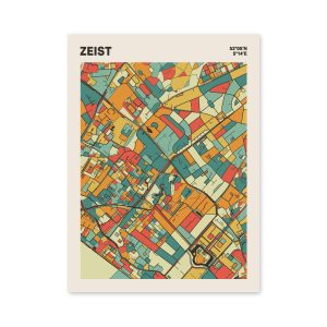 Plattegrond poster Licht Zeist mozaiek stl 08 mockup poster schaduw 06 | Funky Fellow