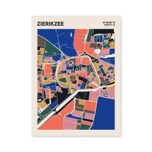 Plattegrond poster Licht Zierikzee mozaiek stl 05 mockup poster schaduw 06 | Funky Fellow