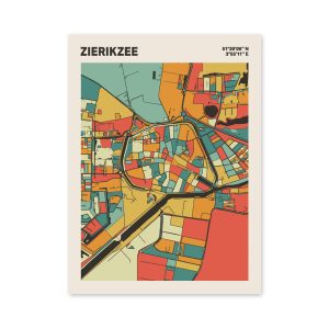 Plattegrond poster Licht Zierikzee mozaiek stl 08 mockup poster schaduw 06 | Funky Fellow