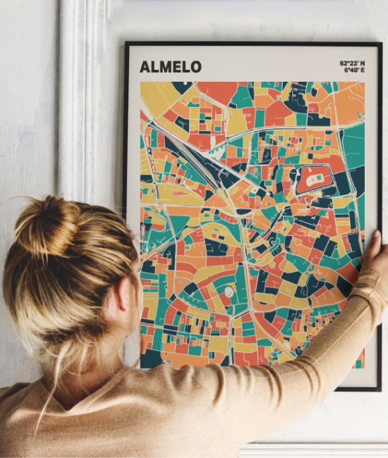 Plattegrond poster Licht Almelo mozaiek stl 01 1 | Funky Fellow