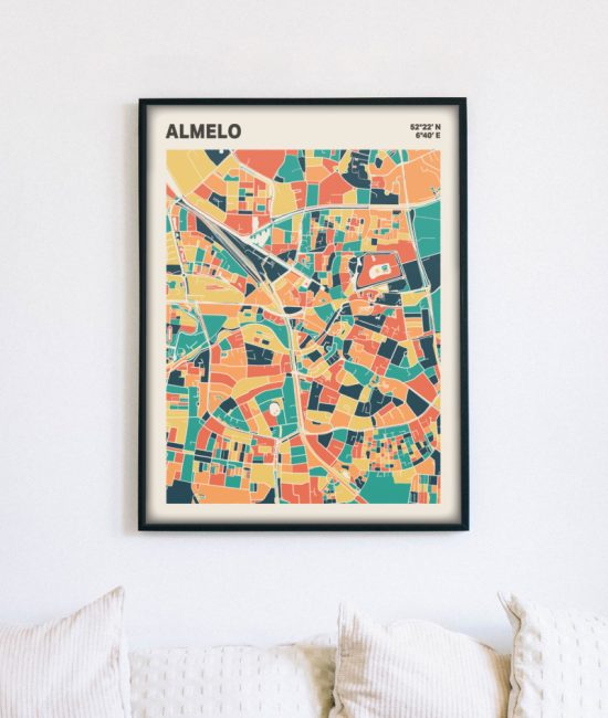 Plattegrond poster Licht Almelo mozaiek stl 01 5 | Funky Fellow