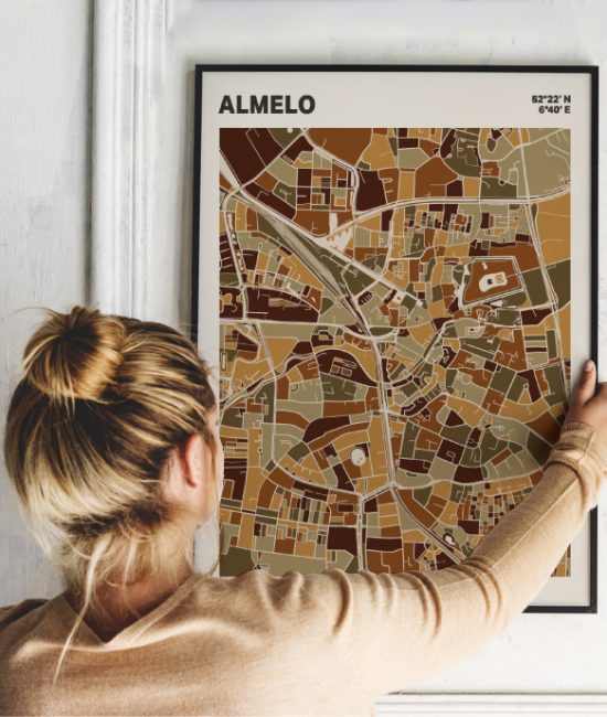 Plattegrond poster Licht Almelo mozaiek stl 03 1 | Funky Fellow