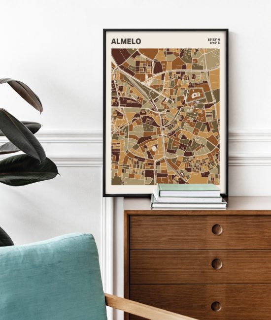 Plattegrond poster Licht Almelo mozaiek stl 03 2 | Funky Fellow