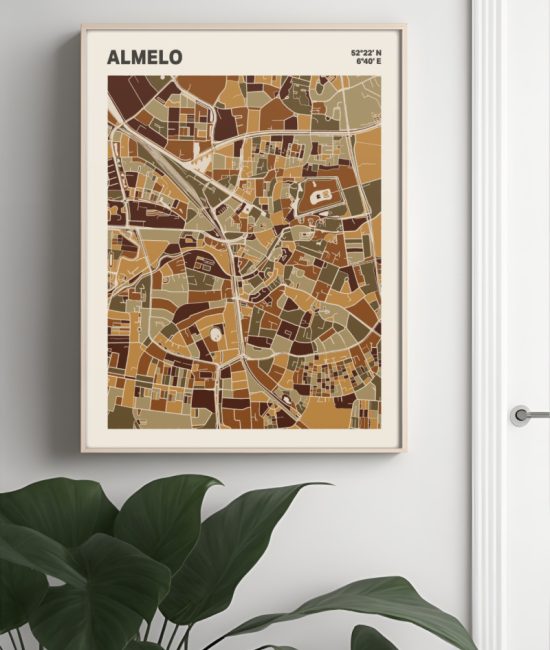 Plattegrond poster Licht Almelo mozaiek stl 03 4 | Funky Fellow