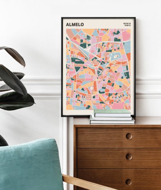 Plattegrond poster Licht Almelo mozaiek stl 04 3 | Funky Fellow