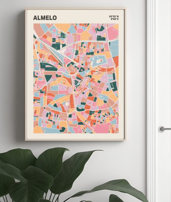 Plattegrond poster Licht Almelo mozaiek stl 04 5 | Funky Fellow