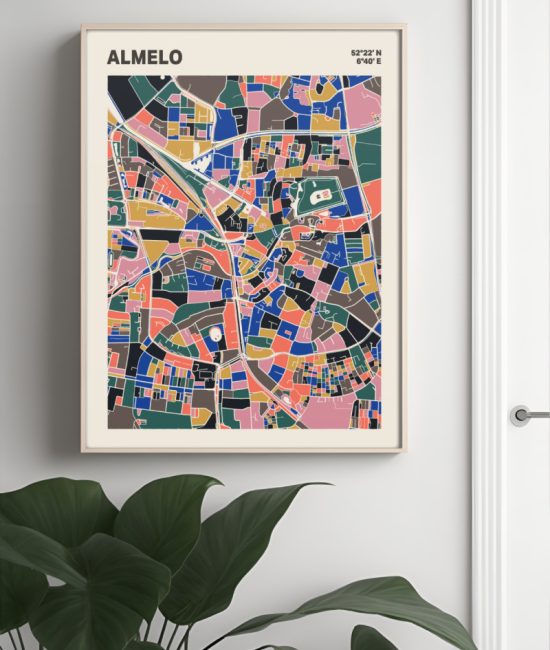 Plattegrond poster Licht Almelo mozaiek stl 05 4 | Funky Fellow