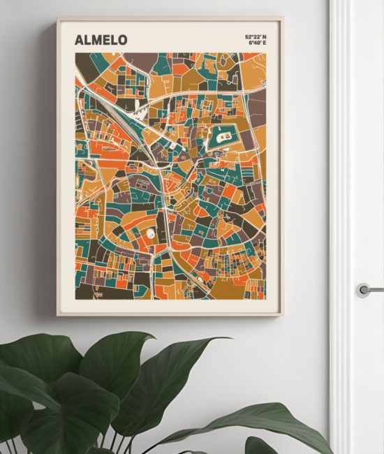 Plattegrond poster Licht Almelo mozaiek stl 06 4 | Funky Fellow