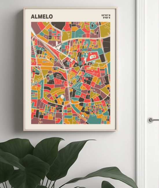 Plattegrond poster Licht Almelo mozaiek stl 07 4 | Funky Fellow