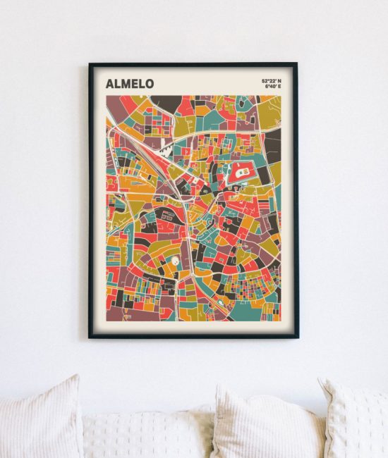 Plattegrond poster Licht Almelo mozaiek stl 07 5 | Funky Fellow