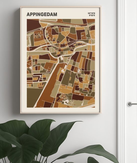 Plattegrond poster Licht Appingedam mozaiek stl 03 4 | Funky Fellow