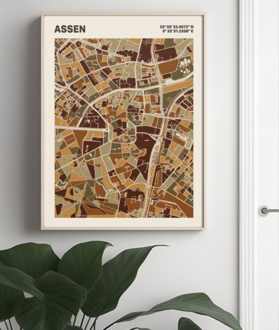 Plattegrond poster Licht Assen mozaiek stl 03 3 | Funky Fellow