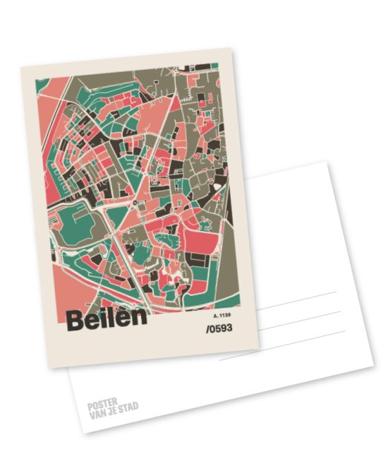 Plattegrond poster Licht Beilen mozaiek stl 02 6 | Funky Fellow