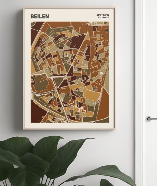 Plattegrond poster Licht Beilen mozaiek stl 03 3 | Funky Fellow