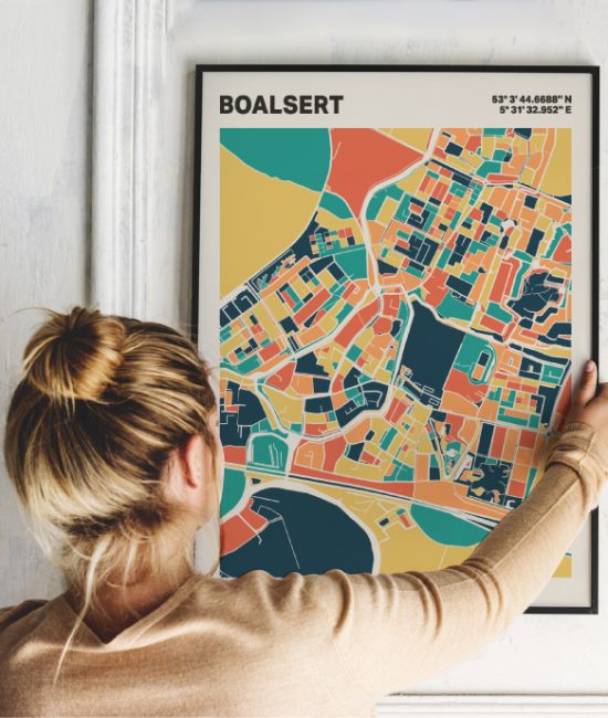 Plattegrond poster Licht Boalsert mozaiek stl 01 1 | Funky Fellow