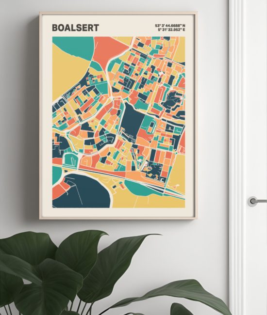 Plattegrond poster Licht Boalsert mozaiek stl 01 4 | Funky Fellow