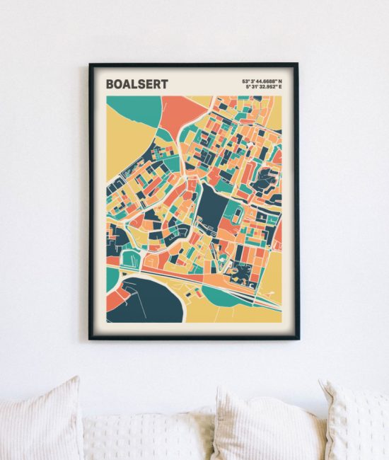 Plattegrond poster Licht Boalsert mozaiek stl 01 5 | Funky Fellow