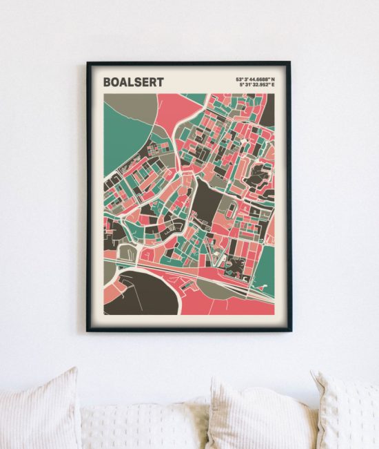 Plattegrond poster Licht Boalsert mozaiek stl 02 5 | Funky Fellow