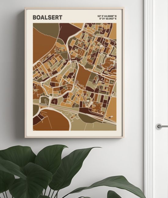 Plattegrond poster Licht Boalsert mozaiek stl 03 4 | Funky Fellow