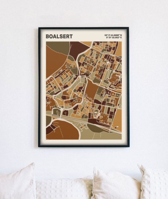 Plattegrond poster Licht Boalsert mozaiek stl 03 5 | Funky Fellow