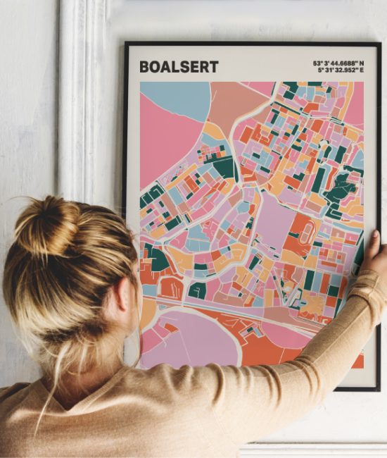 Plattegrond poster Licht Boalsert mozaiek stl 04 1 | Funky Fellow