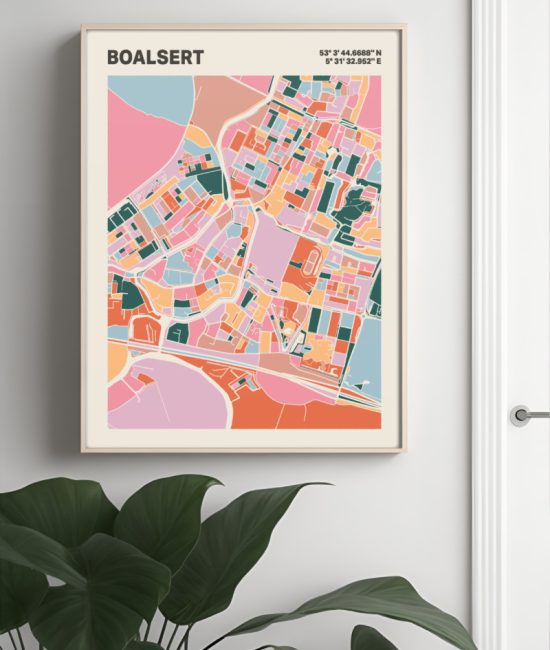 Plattegrond poster Licht Boalsert mozaiek stl 04 4 | Funky Fellow