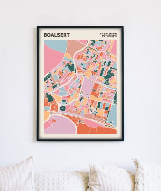 Plattegrond poster Licht Boalsert mozaiek stl 04 5 | Funky Fellow
