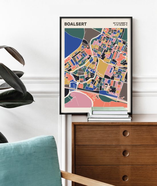 Plattegrond poster Licht Boalsert mozaiek stl 05 2 | Funky Fellow