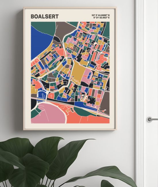 Plattegrond poster Licht Boalsert mozaiek stl 05 4 | Funky Fellow