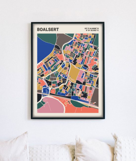 Plattegrond poster Licht Boalsert mozaiek stl 05 5 | Funky Fellow