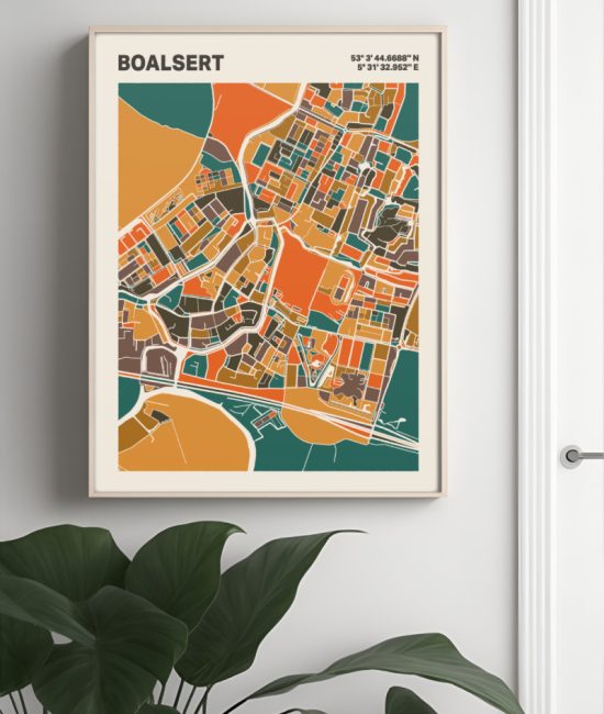 Plattegrond poster Licht Boalsert mozaiek stl 06 4 | Funky Fellow