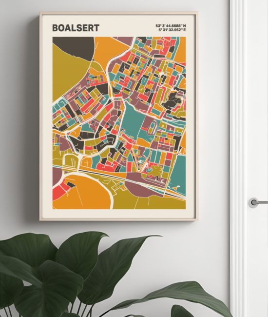 Plattegrond poster Licht Boalsert mozaiek stl 07 4 | Funky Fellow