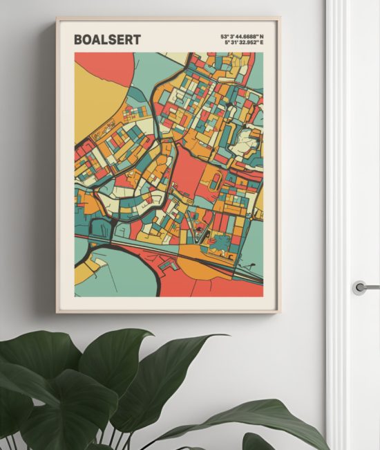Plattegrond poster Licht Boalsert mozaiek stl 08 4 | Funky Fellow