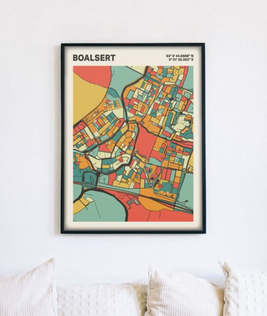 Plattegrond poster Licht Boalsert mozaiek stl 08 5 | Funky Fellow