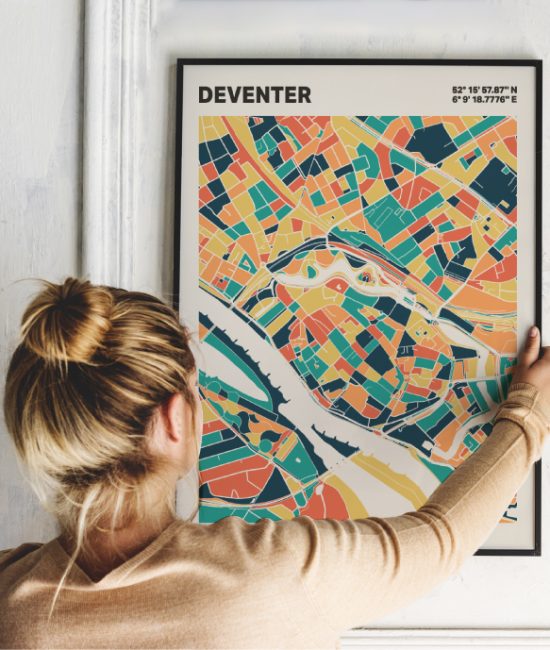 Plattegrond poster Licht Deventer mozaiek stl 01 1 | Funky Fellow