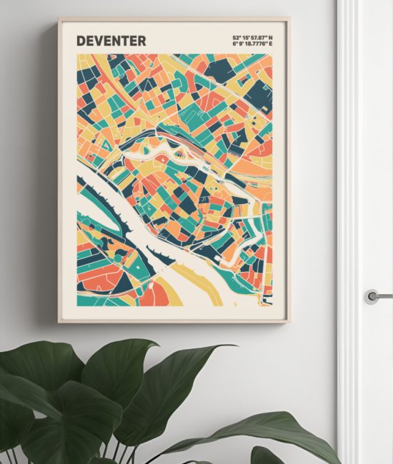 Plattegrond poster Licht Deventer mozaiek stl 01 4 | Funky Fellow