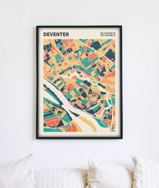 Plattegrond poster Licht Deventer mozaiek stl 01 5 | Funky Fellow