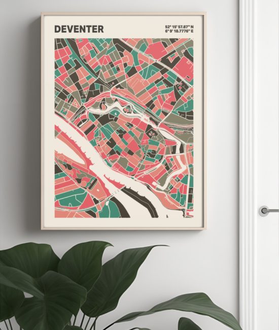 Plattegrond poster Licht Deventer mozaiek stl 02 4 | Funky Fellow