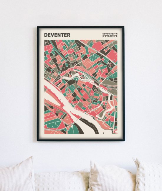 Plattegrond poster Licht Deventer mozaiek stl 02 5 | Funky Fellow