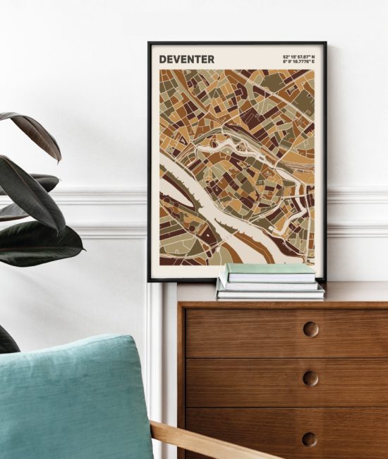 Plattegrond poster Licht Deventer mozaiek stl 03 1 | Funky Fellow